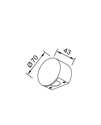 SHELLA * BAÑADOR PARED LED 3W 3000K R. NEGRO